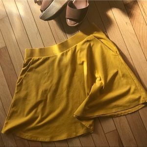 Circle Skirt in Mustard Yellow